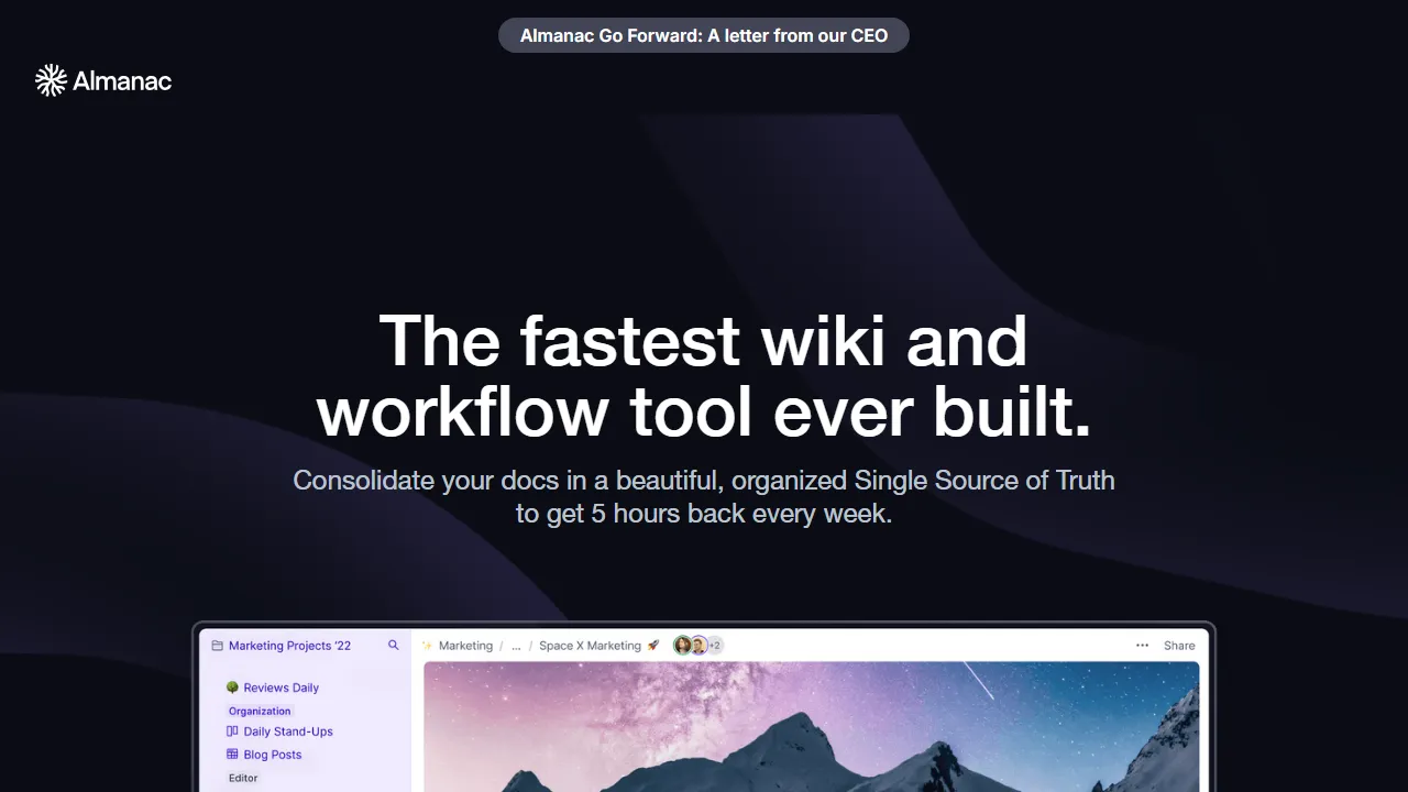 Almanac captura de pantalla