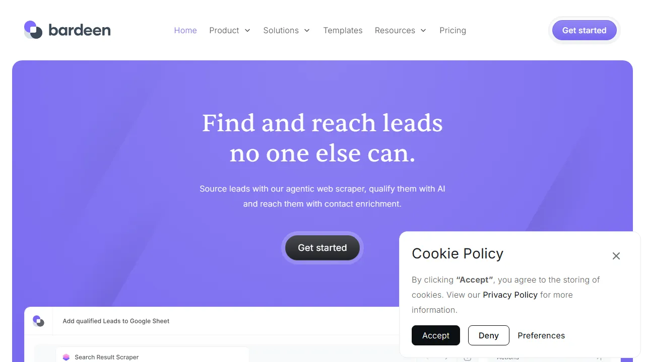 Bardeen captura de pantalla