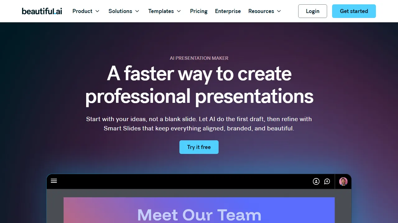 Beautiful.ai Docs captura de pantalla