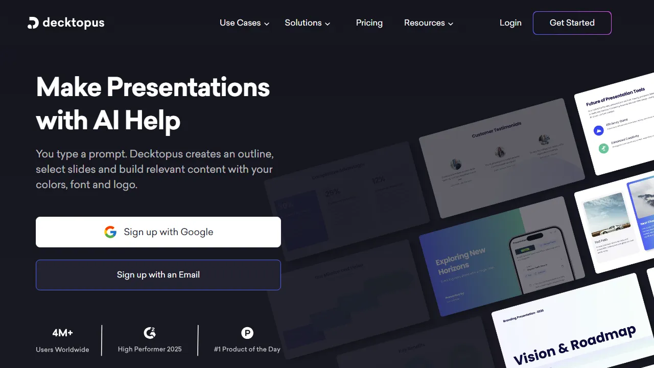 Decktopus AI captura de pantalla