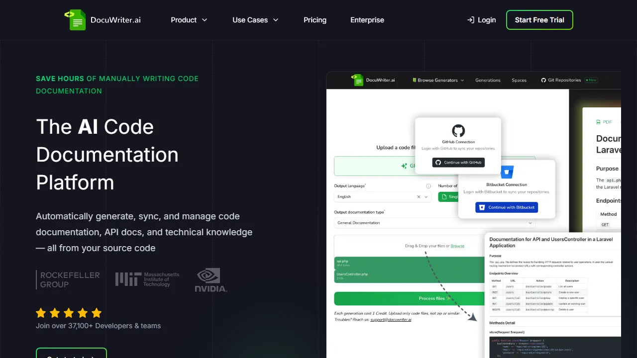 Docuwriter.ai captura de pantalla