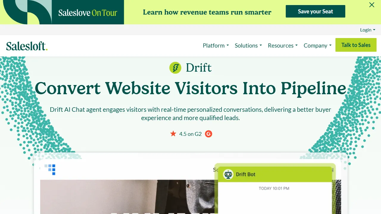 Drift (Salesloft) captura de pantalla