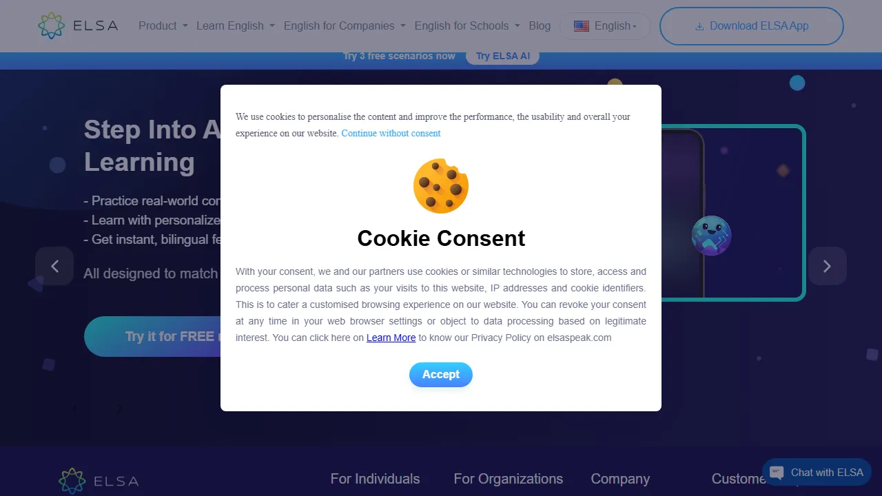 ELSA Speak captura de pantalla