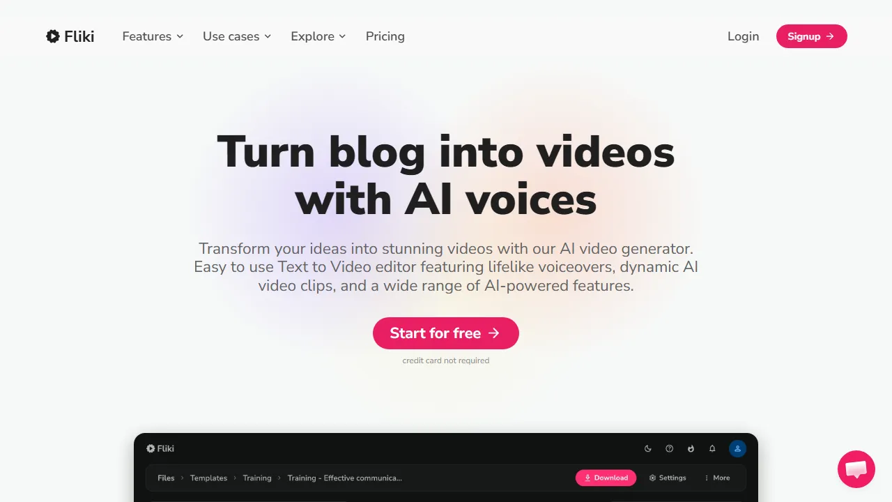 Fliki captura de pantalla