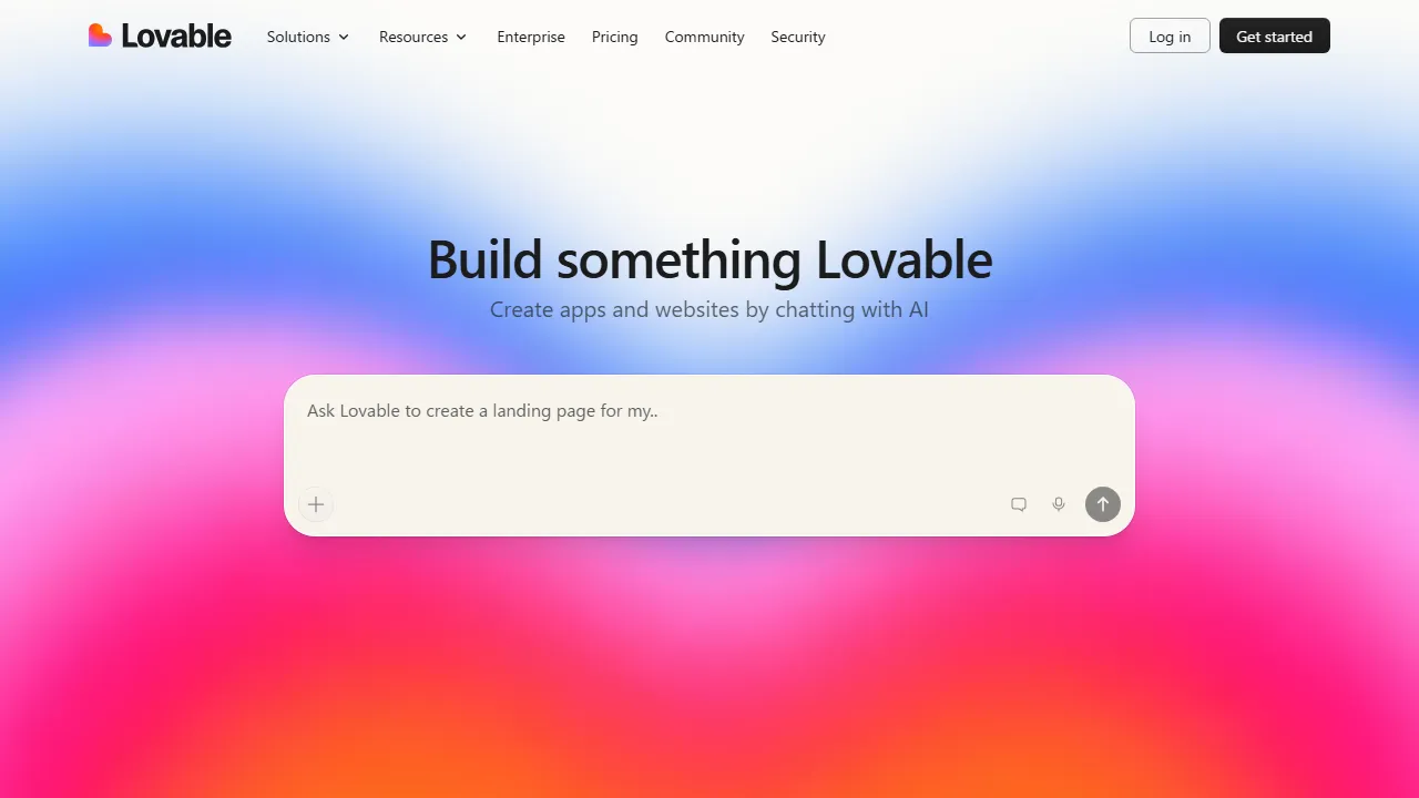 Lovable captura de pantalla