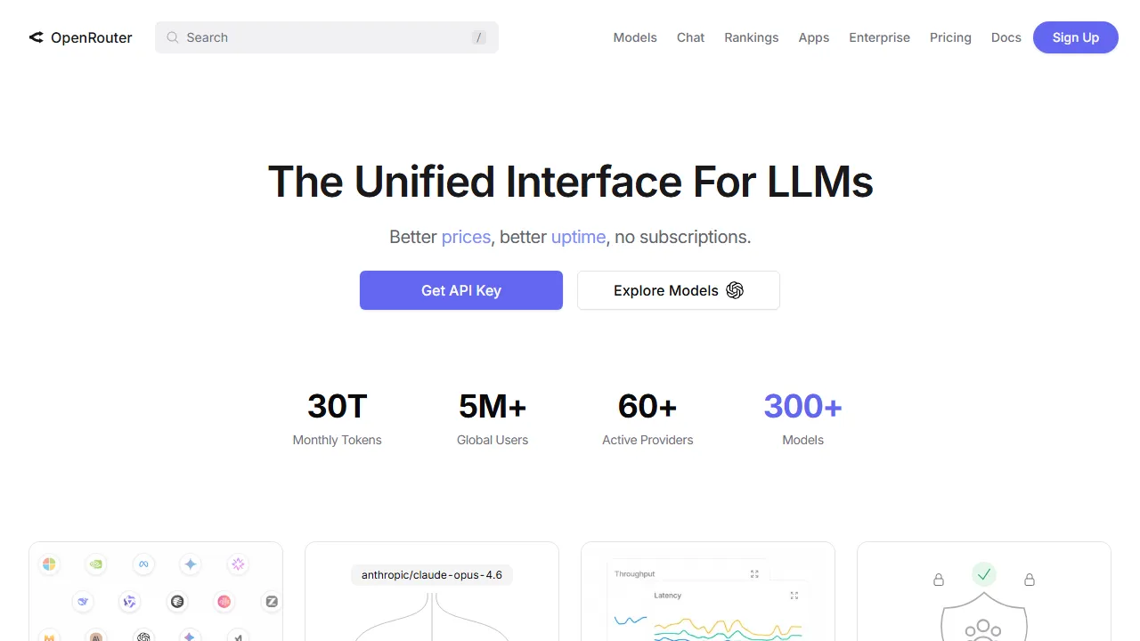 OpenRouter captura de pantalla