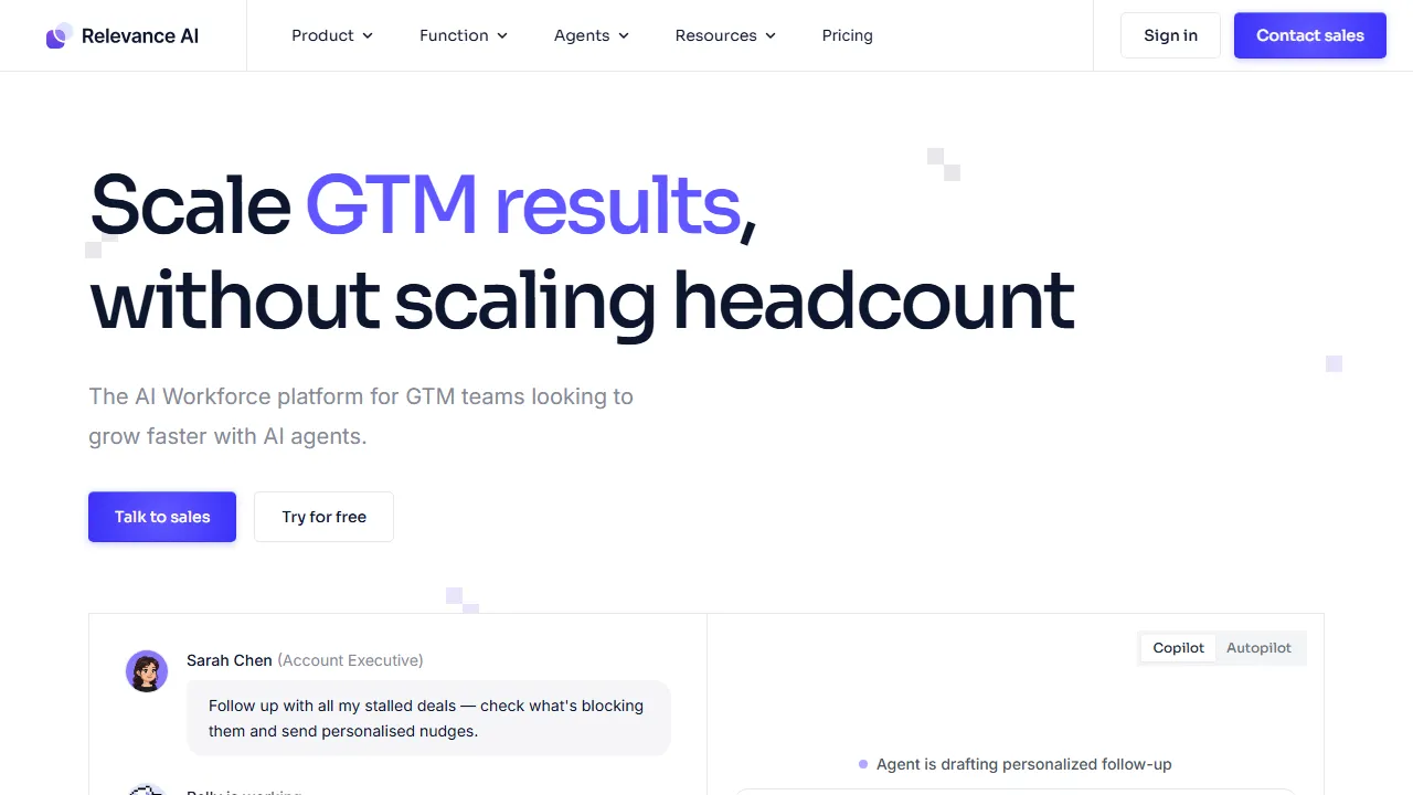 Relevance AI captura de pantalla