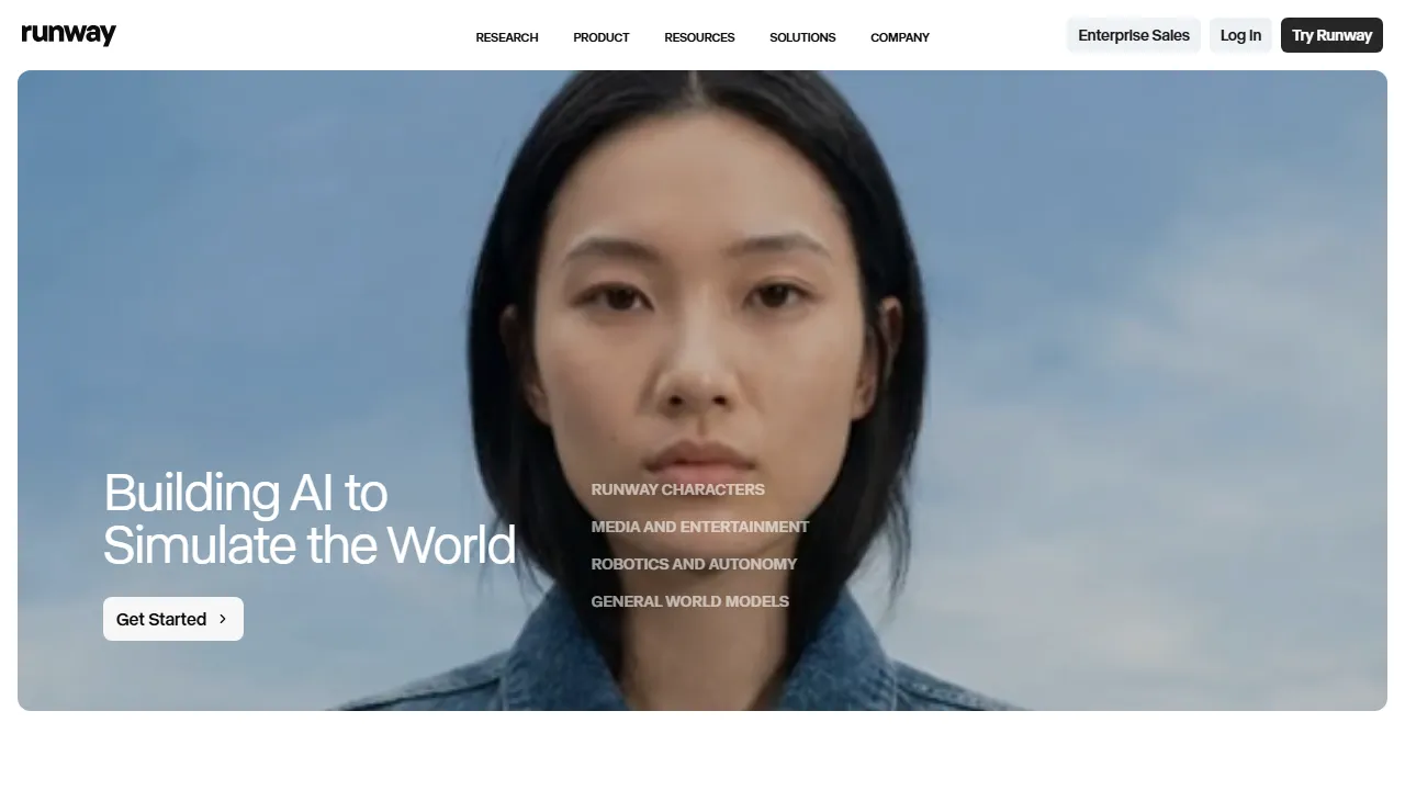 Runway ML captura de pantalla