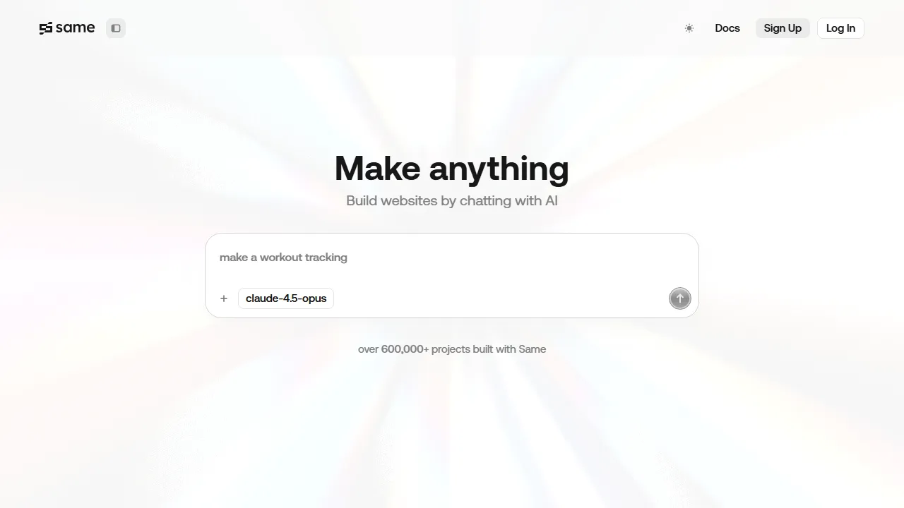 Same.dev captura de pantalla