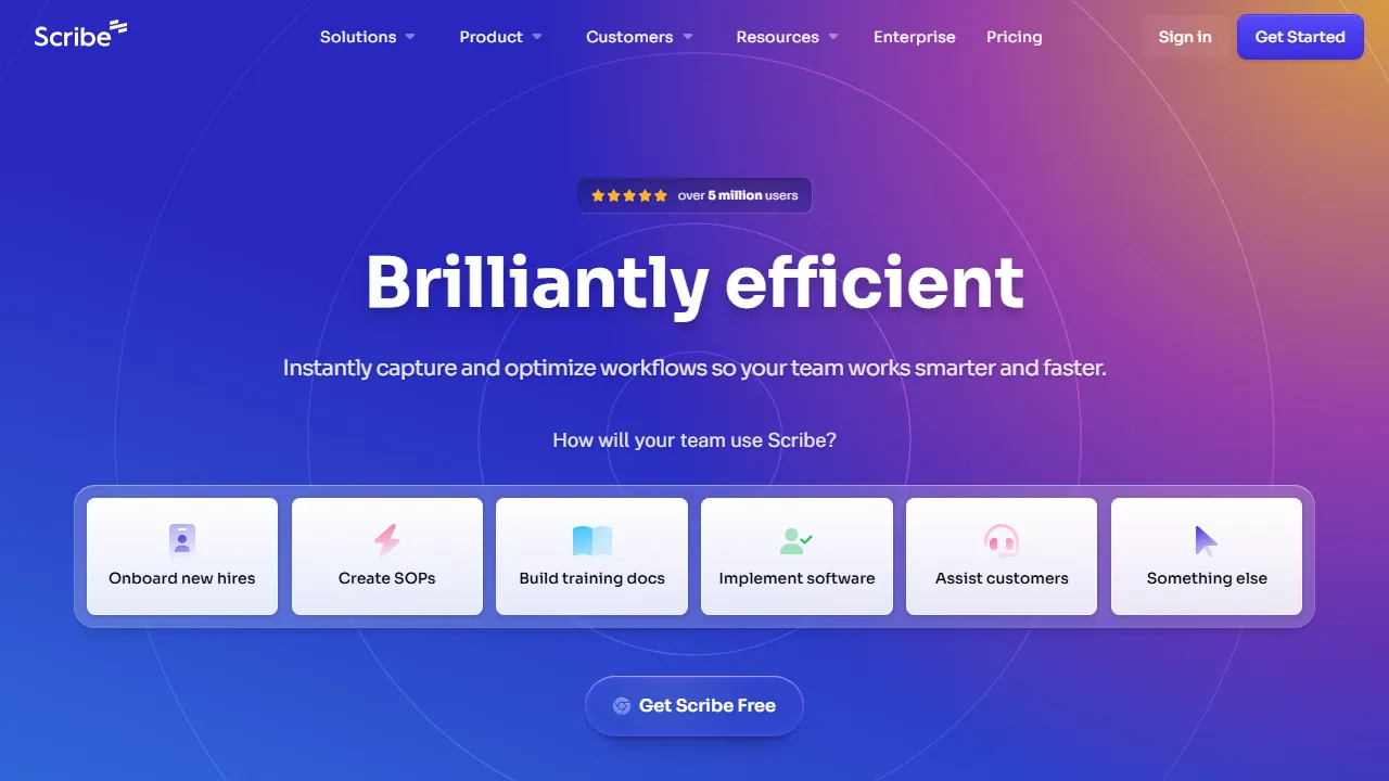 Scribe captura de pantalla