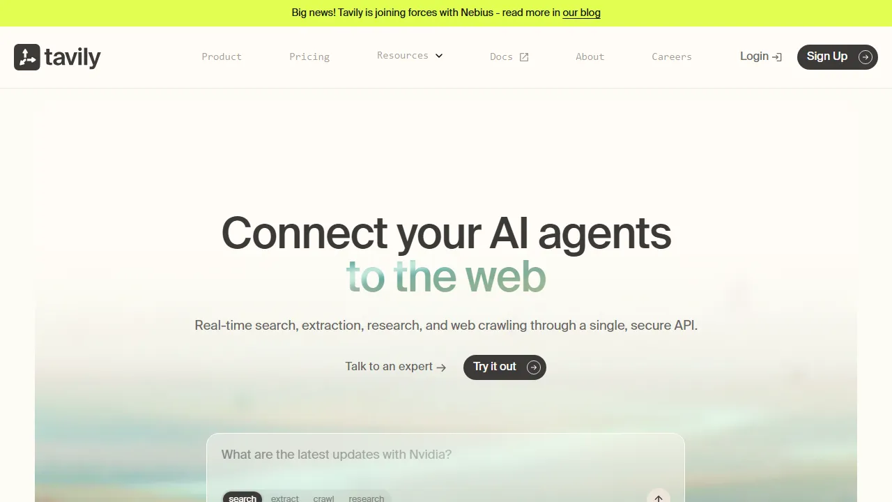 Tavily captura de pantalla