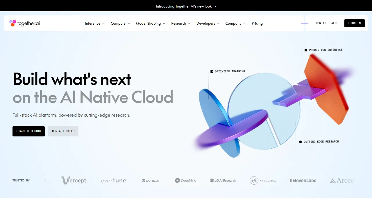 Together AI captura de pantalla