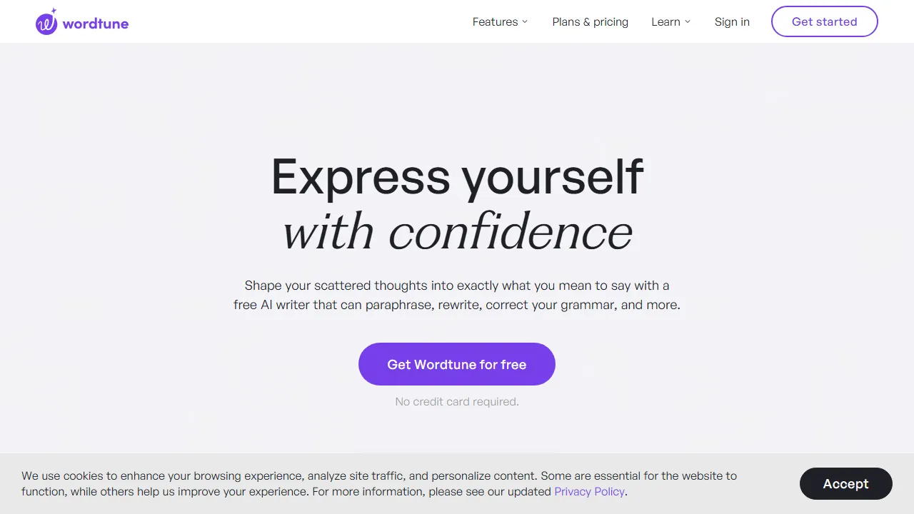 Wordtune captura de pantalla