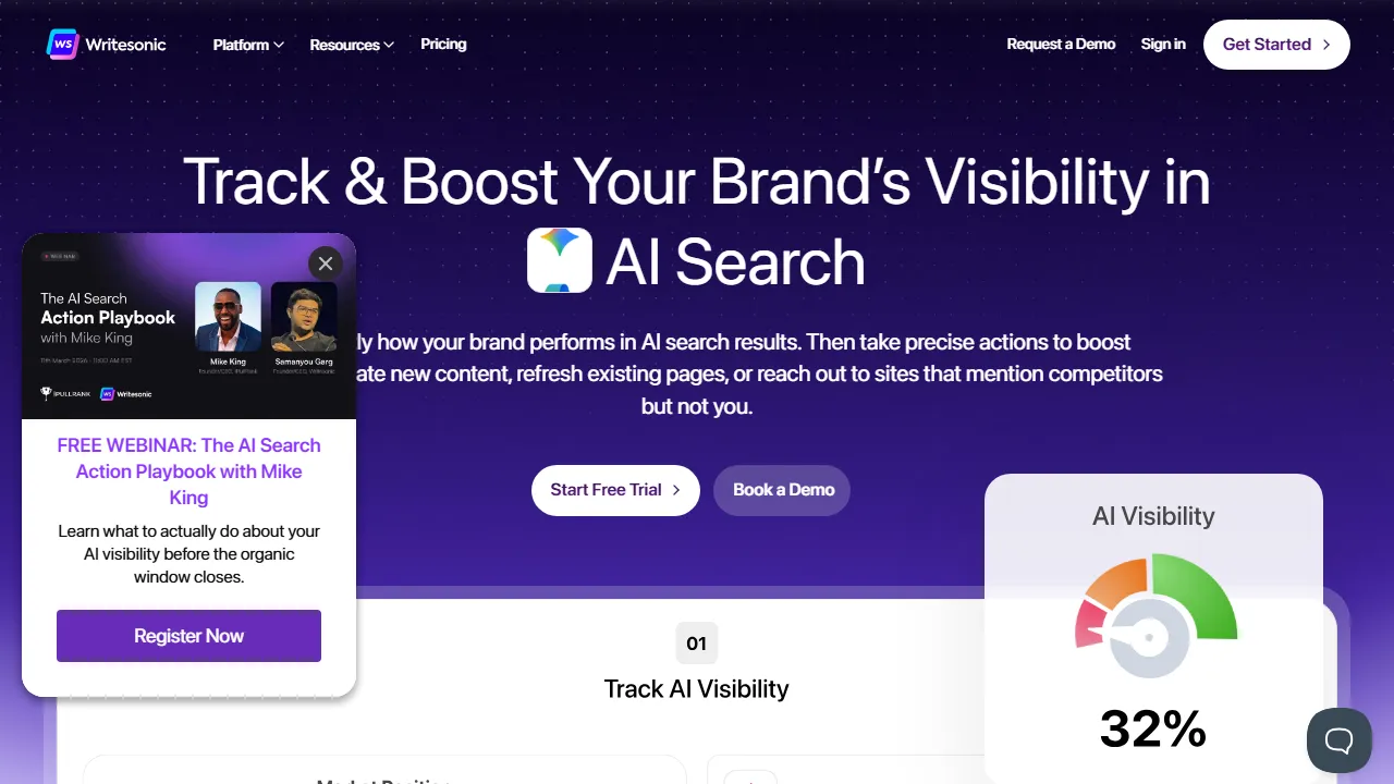 Writesonic captura de pantalla