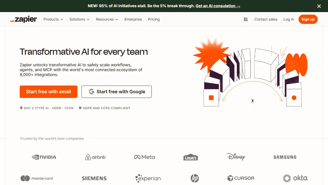 Zapier AI captura de pantalla